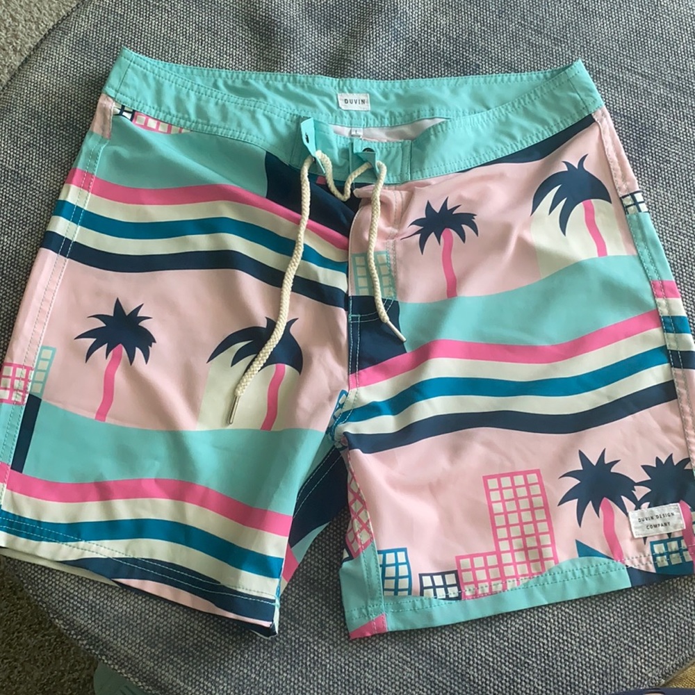 NWOT - Duvin Design Co. - Miami Vice Board Shorts